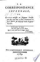 La Correspondance infernale ou Epître adressée au seigneur Lucifer par son très cher ou féal Lieutenant le sieur Th... et réponse dudit seigneur Lucifer....