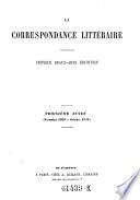 La Correspondance litteraire (red. par Ludovic Lalanne)