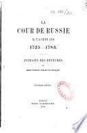 La cour de Russie il y a cent ans
