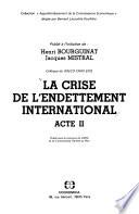 La crise de l'endettement international