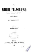 La Critique philosophique
