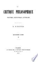La Critique philosophique