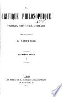 La Critique philosophique