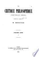 La Critique philosophique