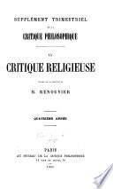 La Critique religieuse