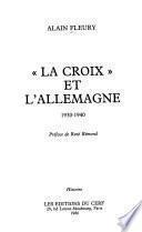 La Croix et l'Allemagne, 1930-1940