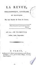 La Décade philosophique, littéraire et politique