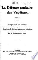 La défense sanitaire des végétaux