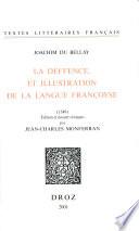 La deffence, et illustration de la langue françoyse (1549)