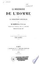 La descendance de l'homme et la sélection sexuelle