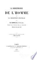 La descendance de l'homme et la sélection sexuelle