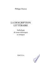 La Description littéraire
