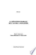 La dévotion mariale de l'an mil à nos jours