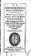La differenza fra il Temporale e l'Eterno