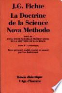 La Doctrine de la Science Nova Methodo