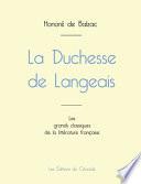 La Duchesse de Langeais de Balzac (édition grand format)