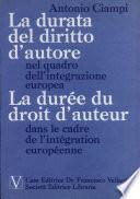 La Durata Del Diritto D'autore la Duree Du Droit D'auteur