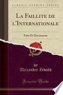 La Faillite de l'Internationale