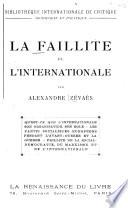 La faillite de l'Internationale