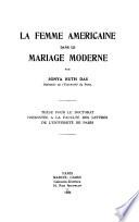 La femme américaine dans le mariage moderne