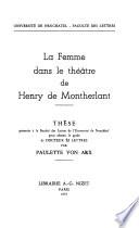 La femme dans le théâtre de Henry de Montherlant