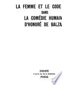 La Femme et le code civil dans la Comédie humaine d'Honoré de Balzac