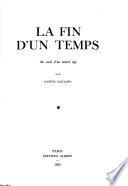 La fin d'un temps