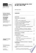 La Fonction publique de l'état en 1993, 1994 et 1995