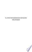 La fonction ressources humaines stratégique