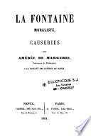 La Fontaine moraliste, causeries