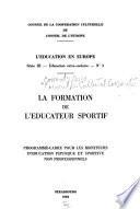 La Formation de l'éducateur sportif
