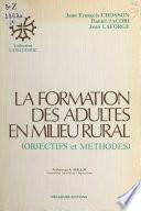 La Formation des adultes en milieu rural : Objectifs et méthodes