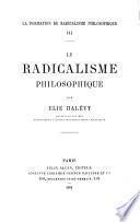 La formation du radicalisme philosophique
