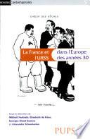 La France Et L'URSS Dans L'Europe Des Années 30