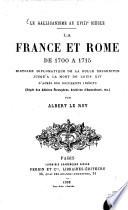 La France et Rome de 1700 à 1715