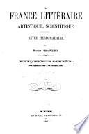 La France littéraire, artistique, scientifique