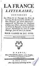 La France littéraire