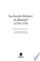 La gazette littéraire de Montréal, 1778-1779