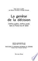 La genèse de la décision