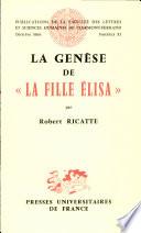 La genèse de La fille Élisa