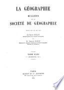 La Géographie bulletin de la Société de géographie