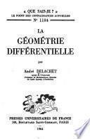 La géométrie différentielle