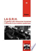 La gestion des ressources humaines