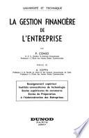 La Gestion financière de l'entreprise
