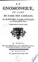 La gnomonique ou l'art de faire des cadrans
