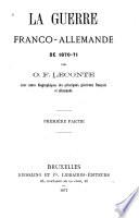 La guerre franco-allemande de 1870-71