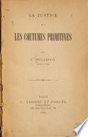 La justice dans les coutumes primitives