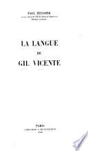 La langue de Gil Vicente