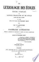 La lexicologie des écoles