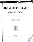 La Librairie Française: catalogue général des ouvrages en vente au 1er janvier 1930